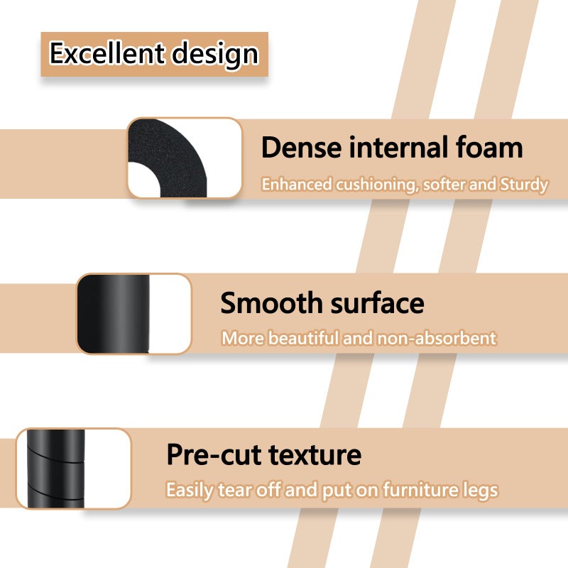 Jayen 8 Pcs Bed Frame Toe Protectors, Non-Adhesive Bed Frame Leg Covers for Toe Savers, Toe Cushion for Any Furniture Leg - Prevents Toe Injuries from Hitting Hard Furniture Legs - Image 4